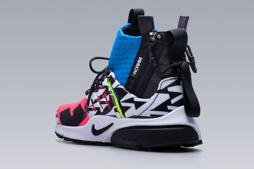 APM2-600 Nike® Air Presto Mid / Acronym® Racer Pink/Photo Blue/Black - 2