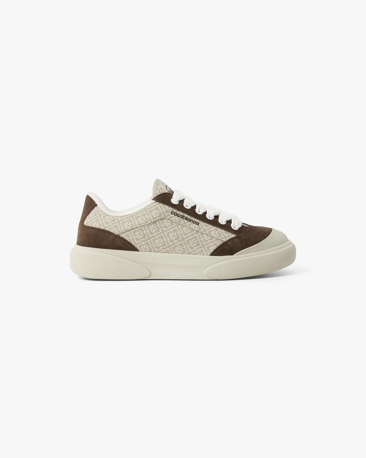 Men's Brown & Beige Monogram Del Mar Sneaker | Casablanca Paris - 1