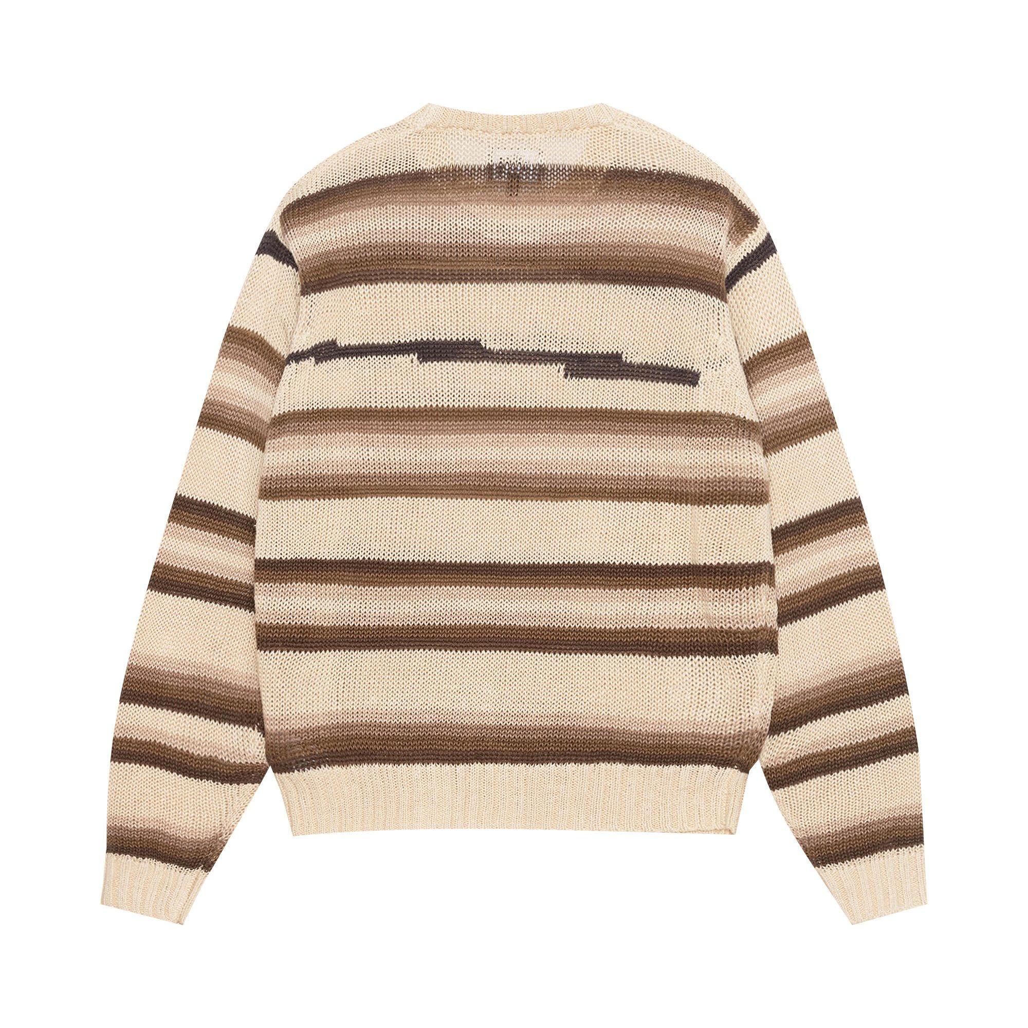 Stussy Tonal Stripe Linen Sweater 'Natural' - 2