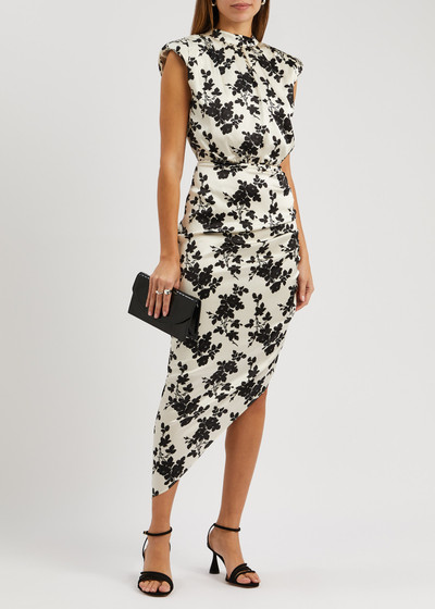 VERONICA BEARD Kendall floral-print stretch-silk midi dress outlook