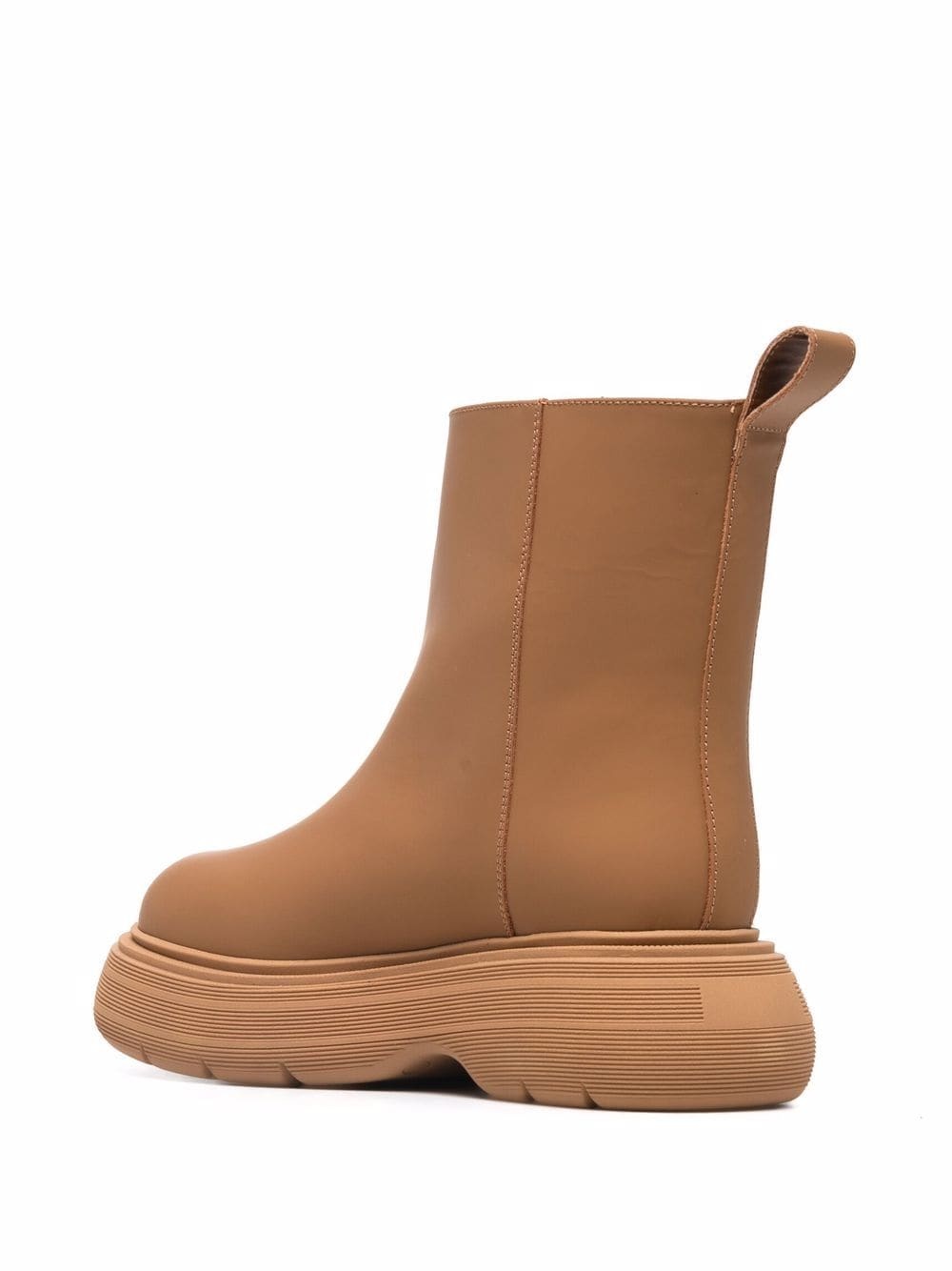 chunky sole leather ankle boots - 3