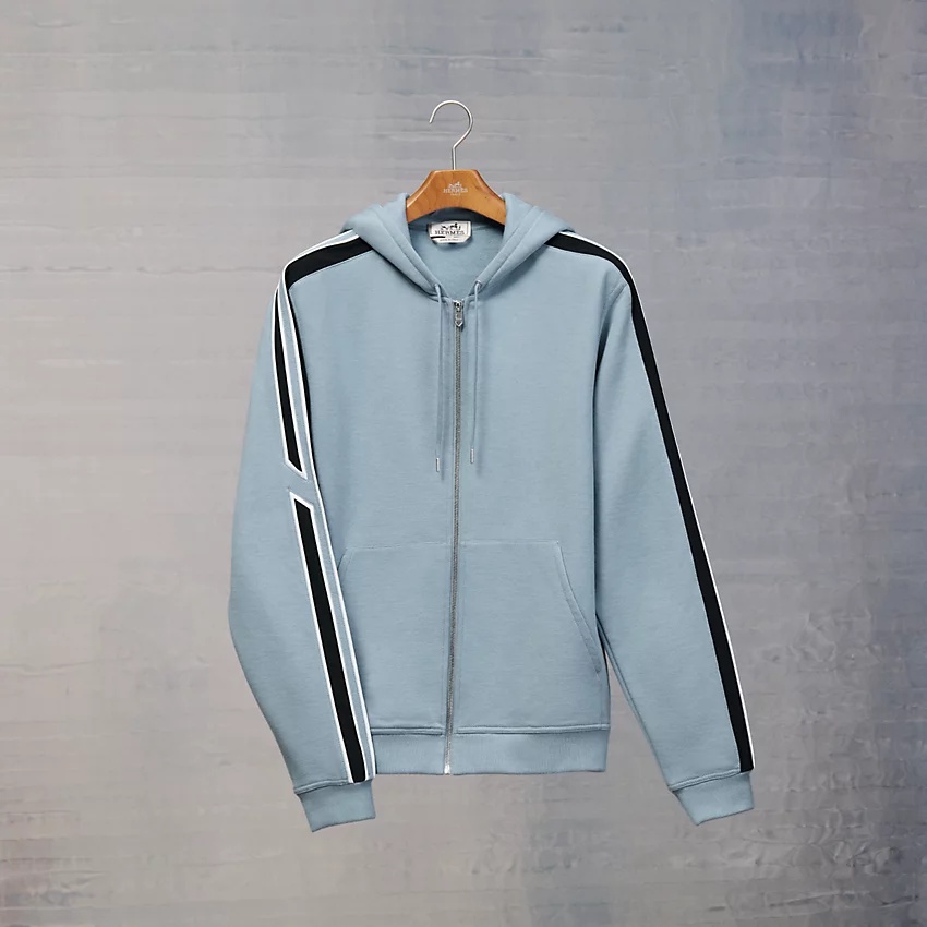 "Run H" zipped hooded sweater - 4