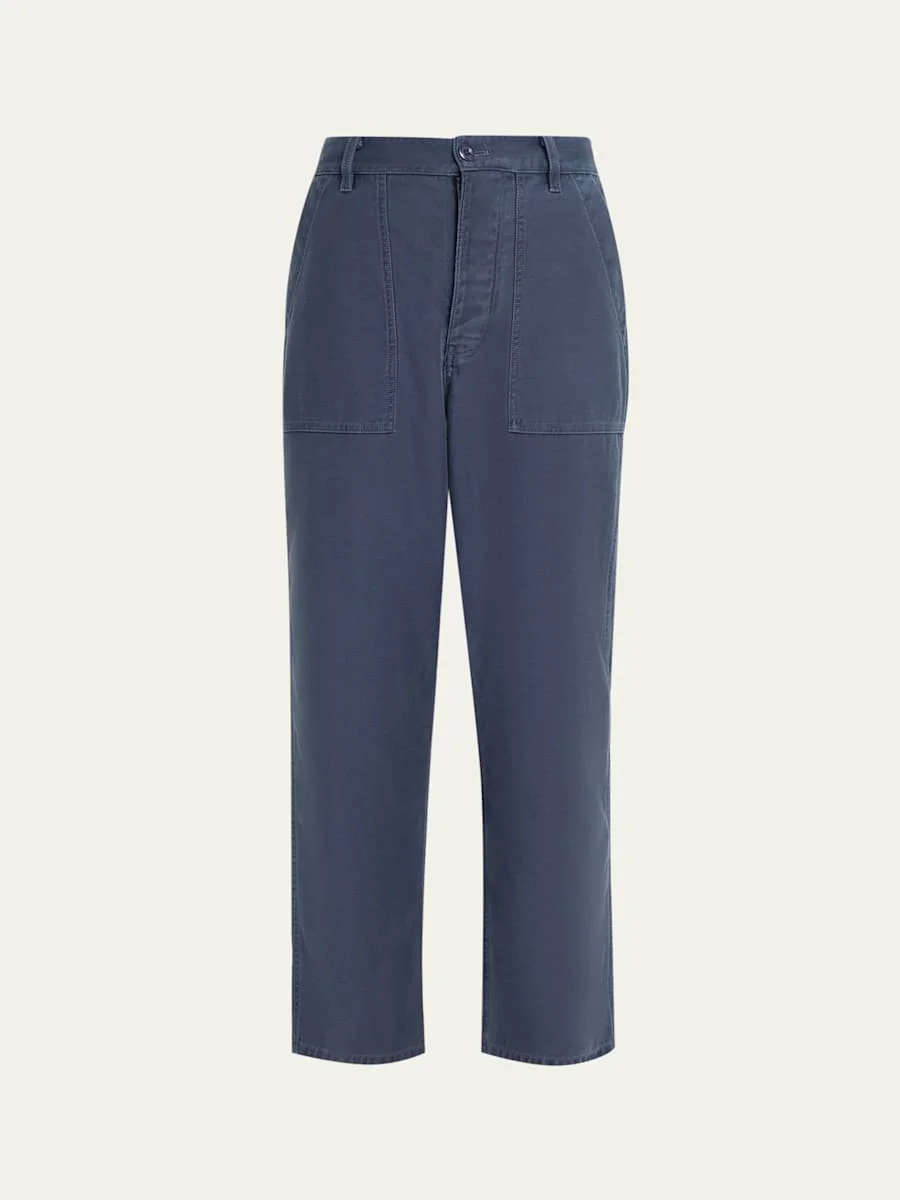 Earl Cotton Straight-Leg Ankle Pants - 1