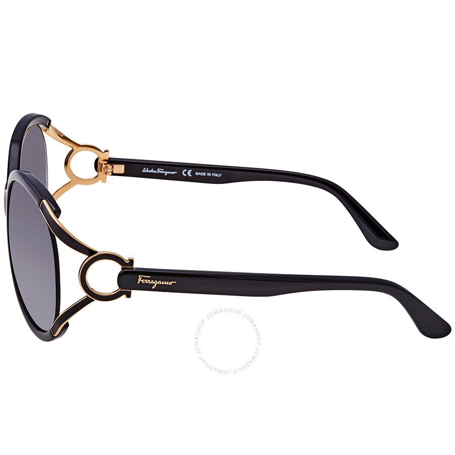 Ferragamo Grey Gradient Round Ladies Sunglasses SF600S 001 61 - 4