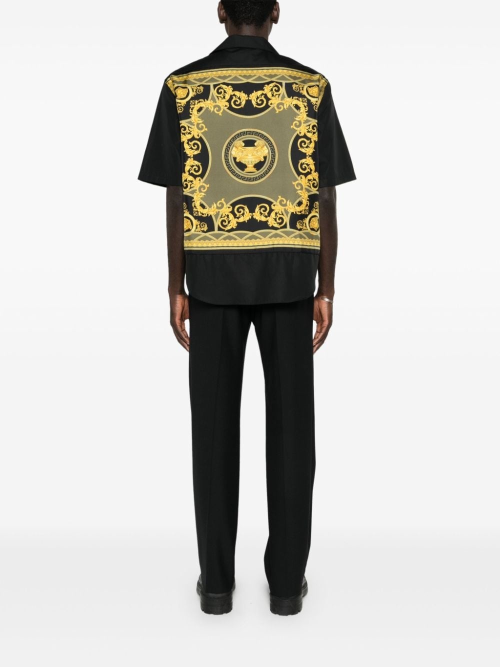 Barocco-print poplin shirt - 2