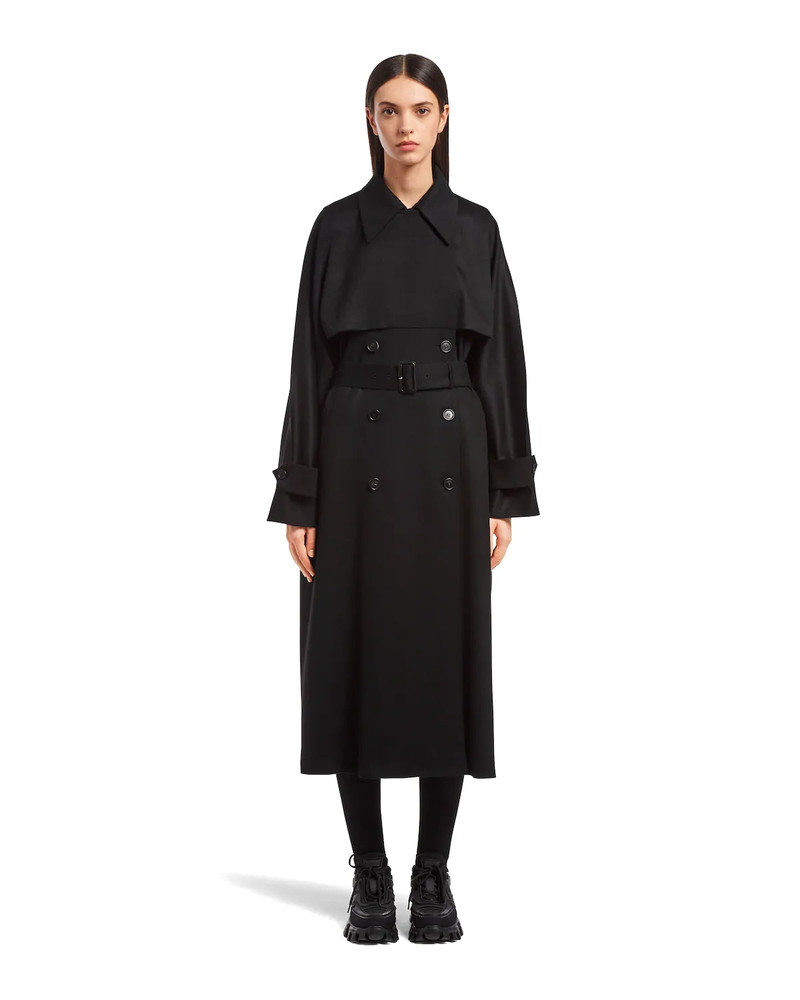 Prada Double-breasted cashmere coat outlook