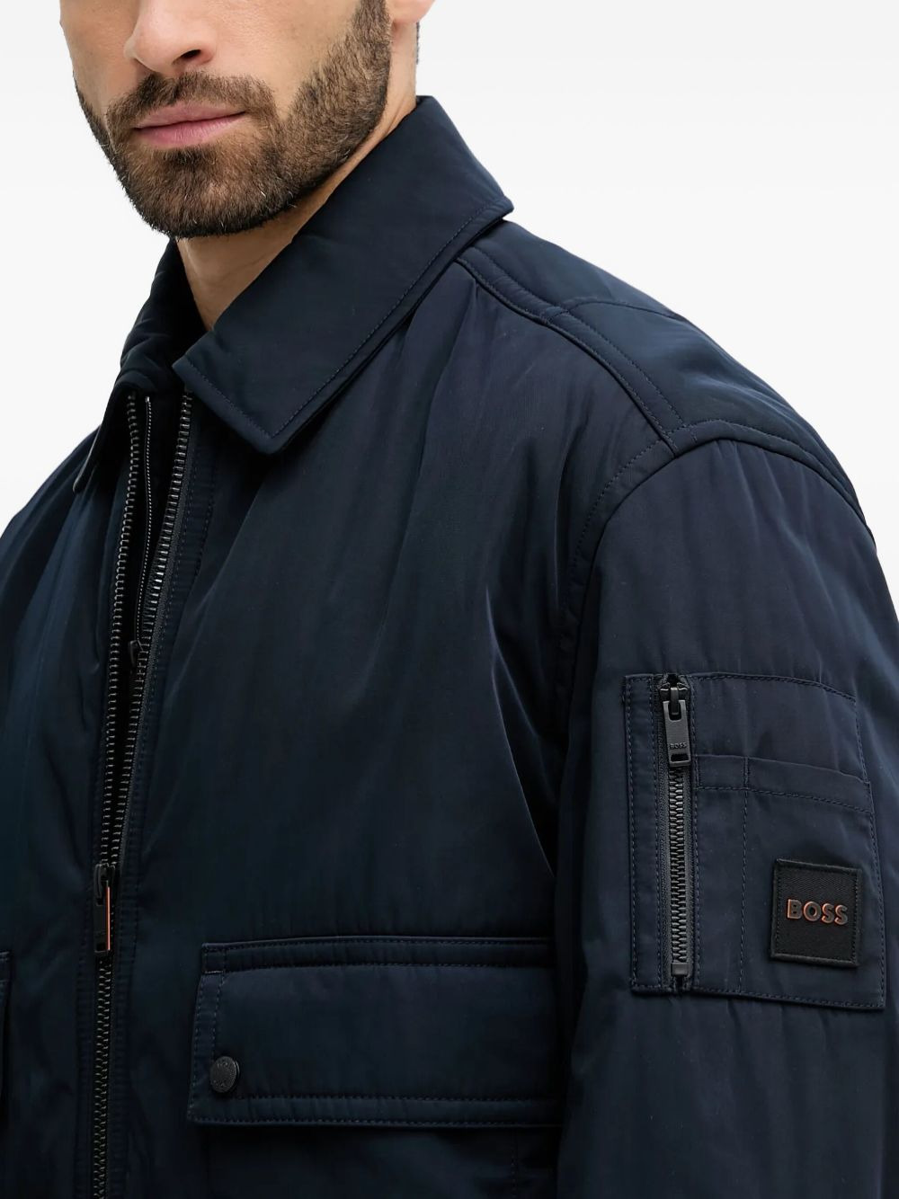 patch-pocket bomber jacket - 5