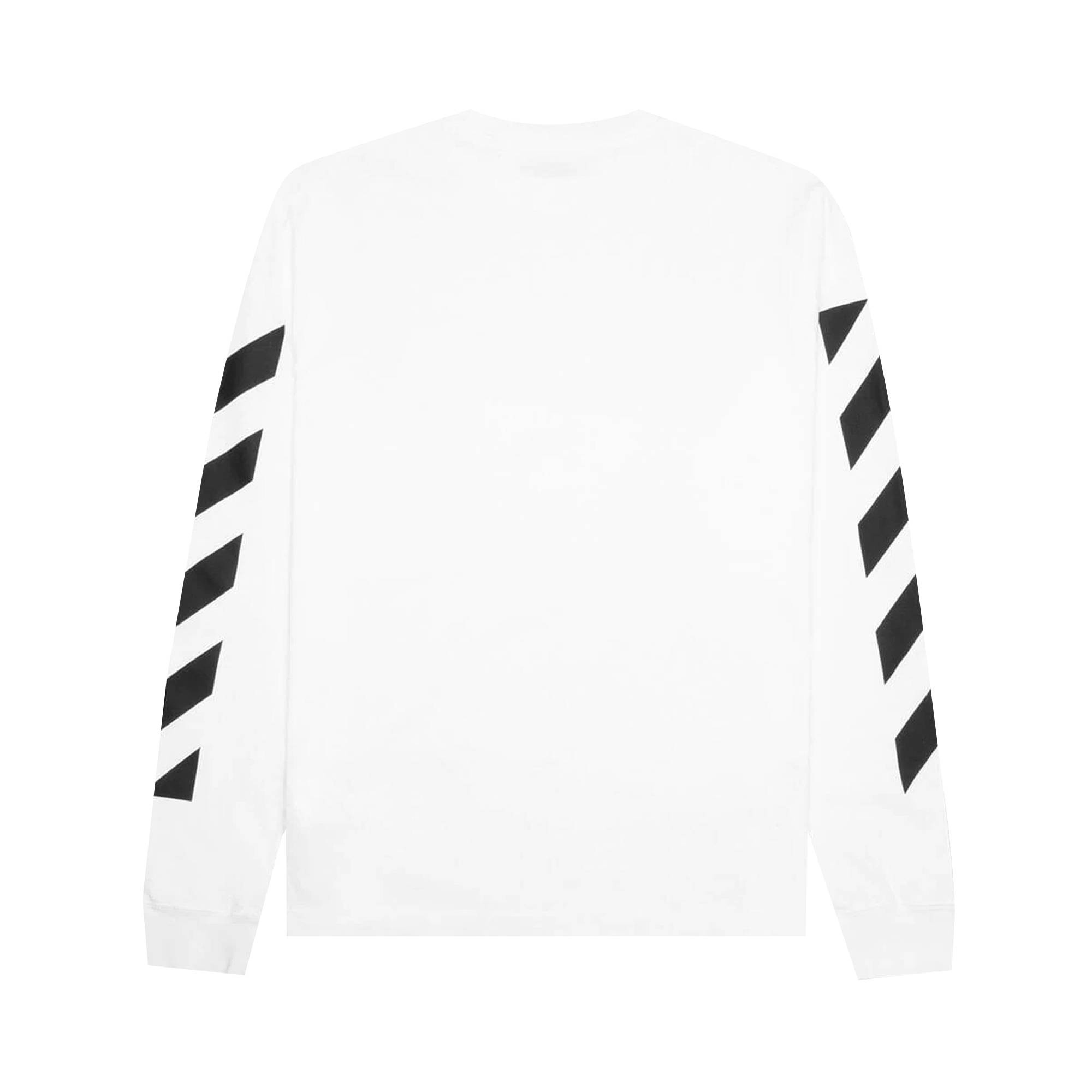 Off-White Diag Helvetica Skate Long-Sleeve Tee 'White/Black' - 2