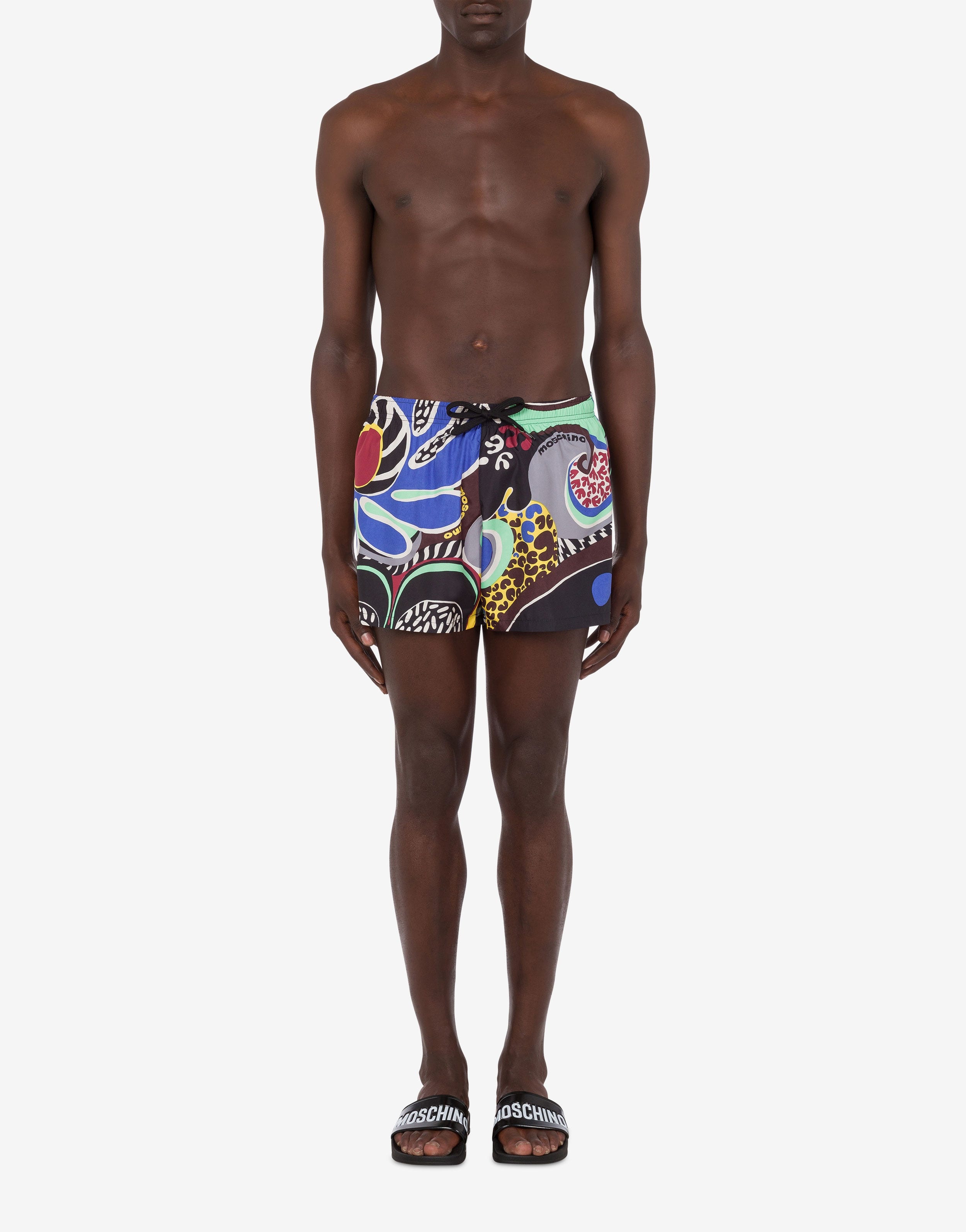 PSYCHEDELIC PRINT NYLON SWIM TRUNKS - 2