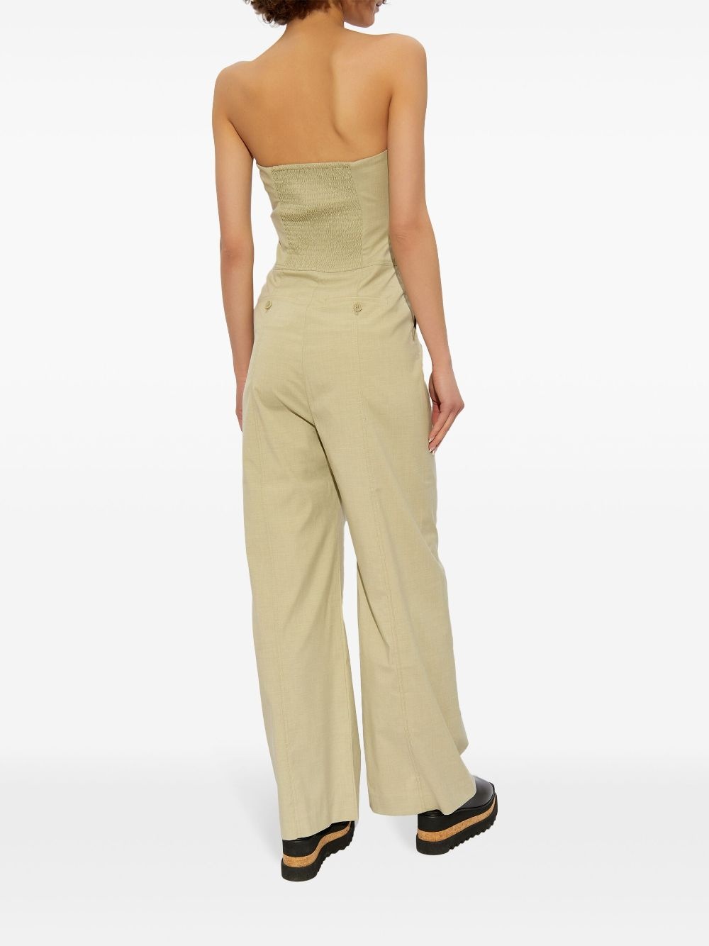 strapless tailored jumpsuit - 4