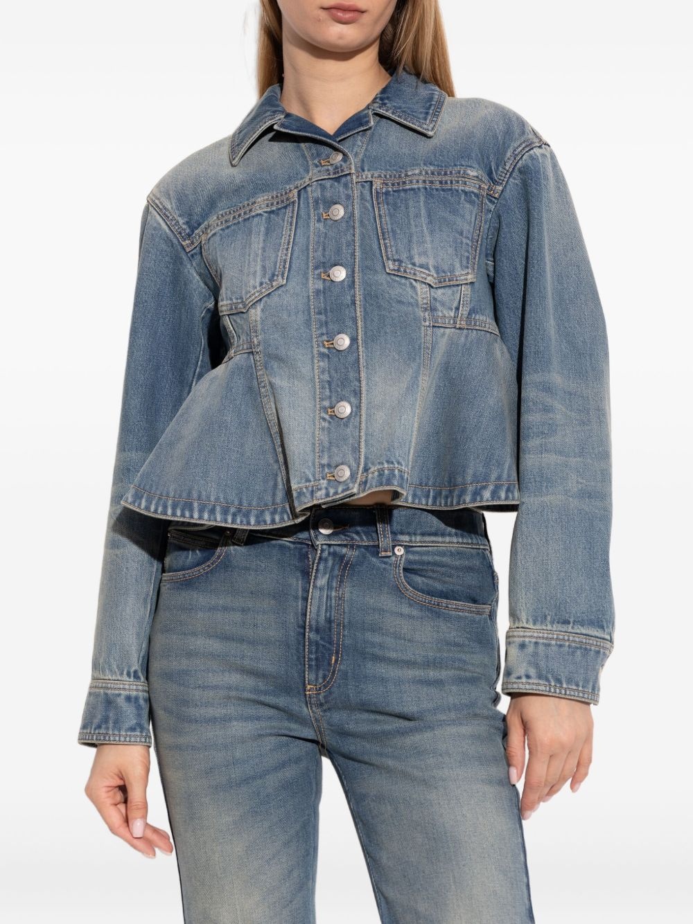 button-up denim jacket - 3