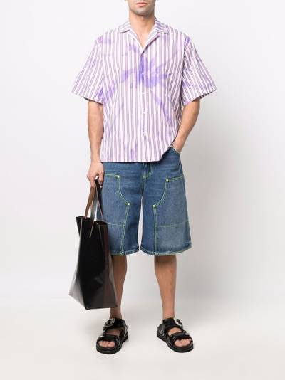 MSGM wide-leg denim shorts outlook