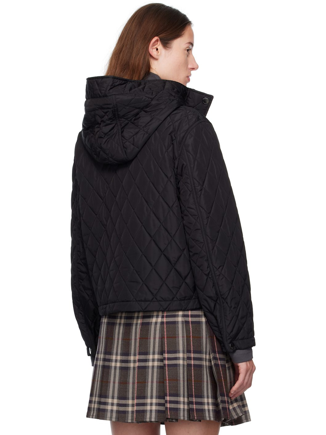 Black Pembroke High Neck Jacket - 3