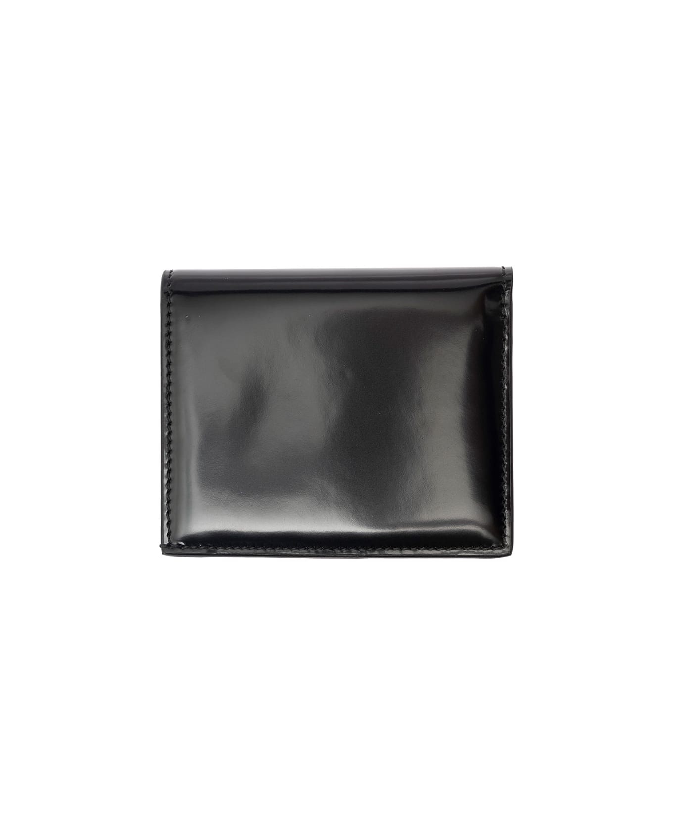 'wanda' Black Wallet With Gancini Closure In Patent Leather Woman - 2
