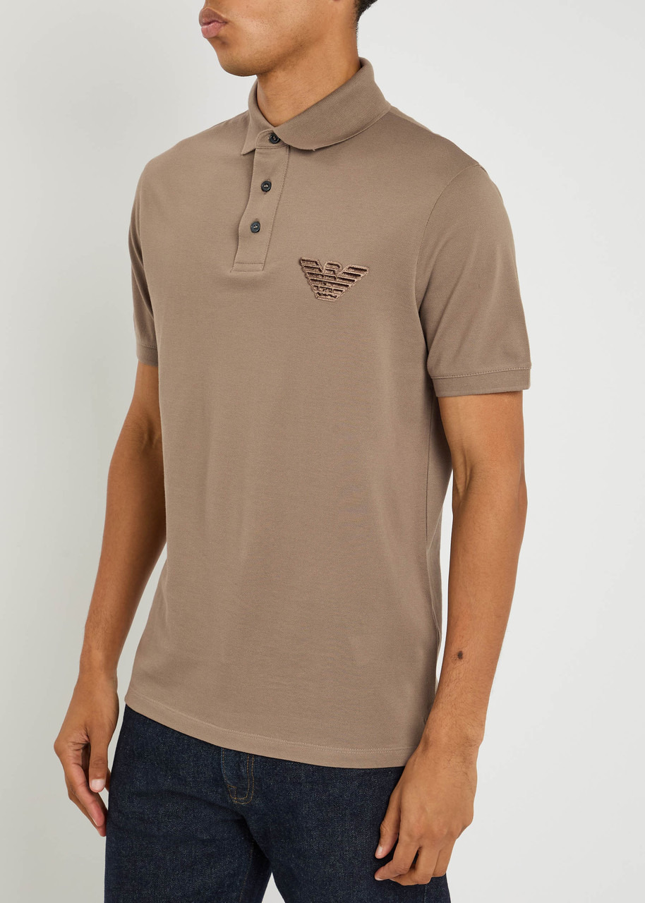 Emporio Armani Logo Piqué Cotton Polo Shirt - 2