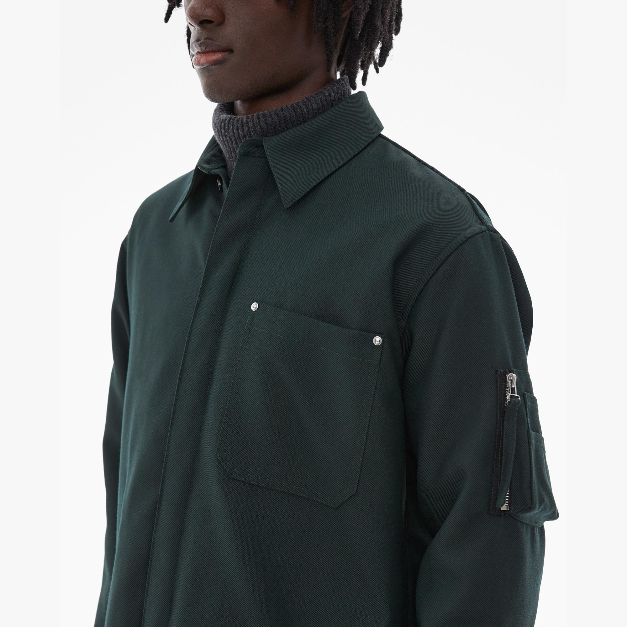 WOOL GABARDINE SHIRT JACKET - 6