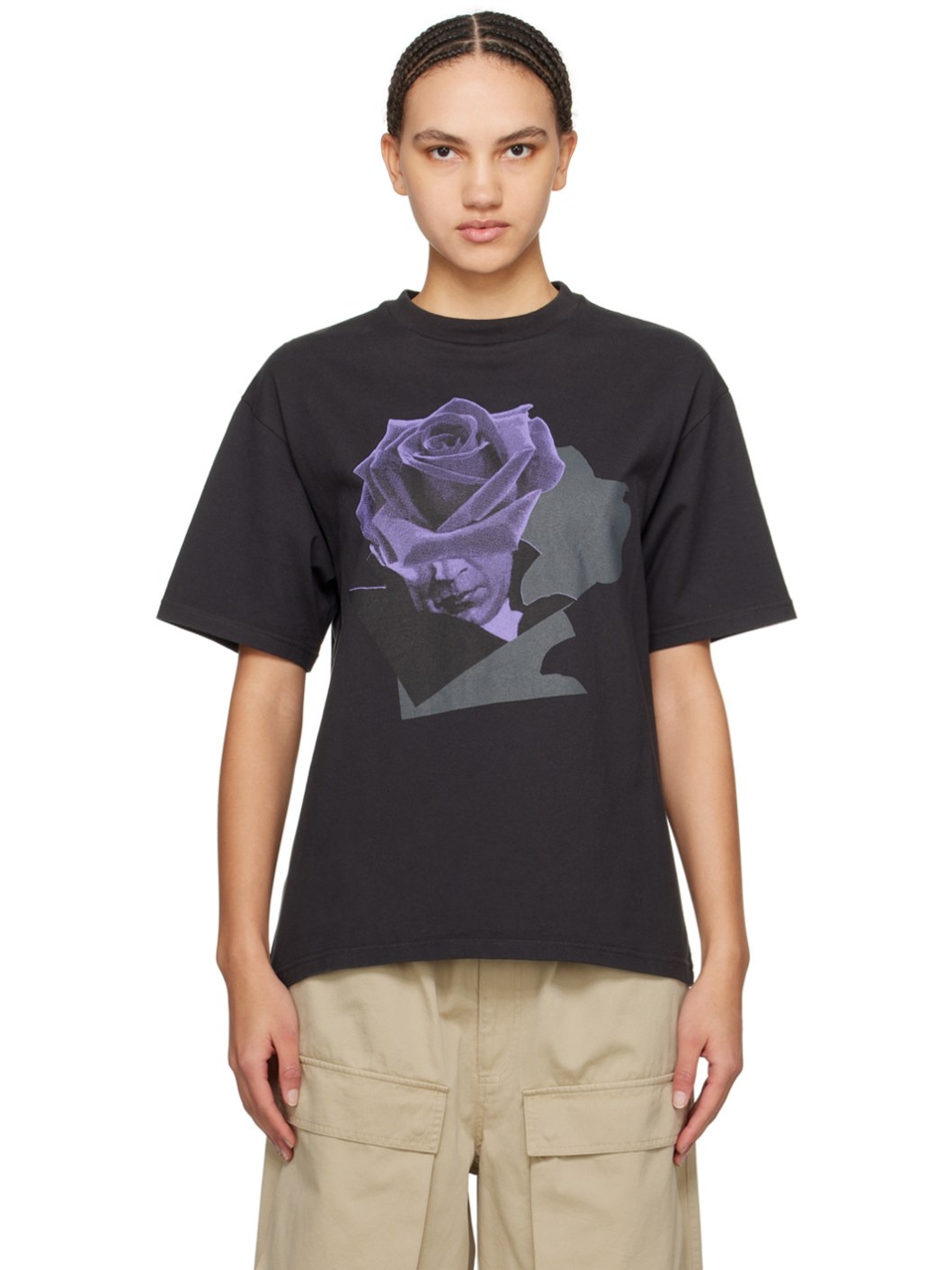 Black Flower T-Shirt - 1