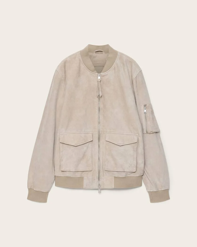 ROKKO RELAXED SUEDE BOMBER JACKET - 1