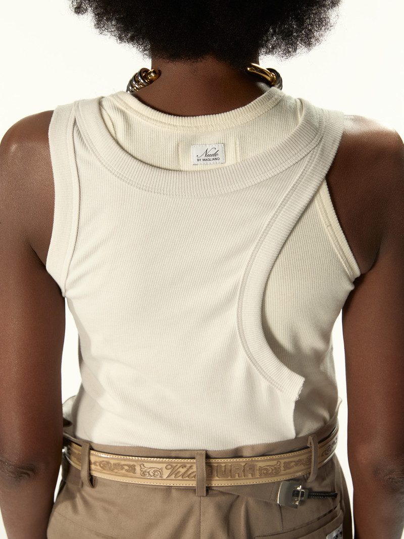 MAGLIANO Nudo Wrapped Tanktop White outlook