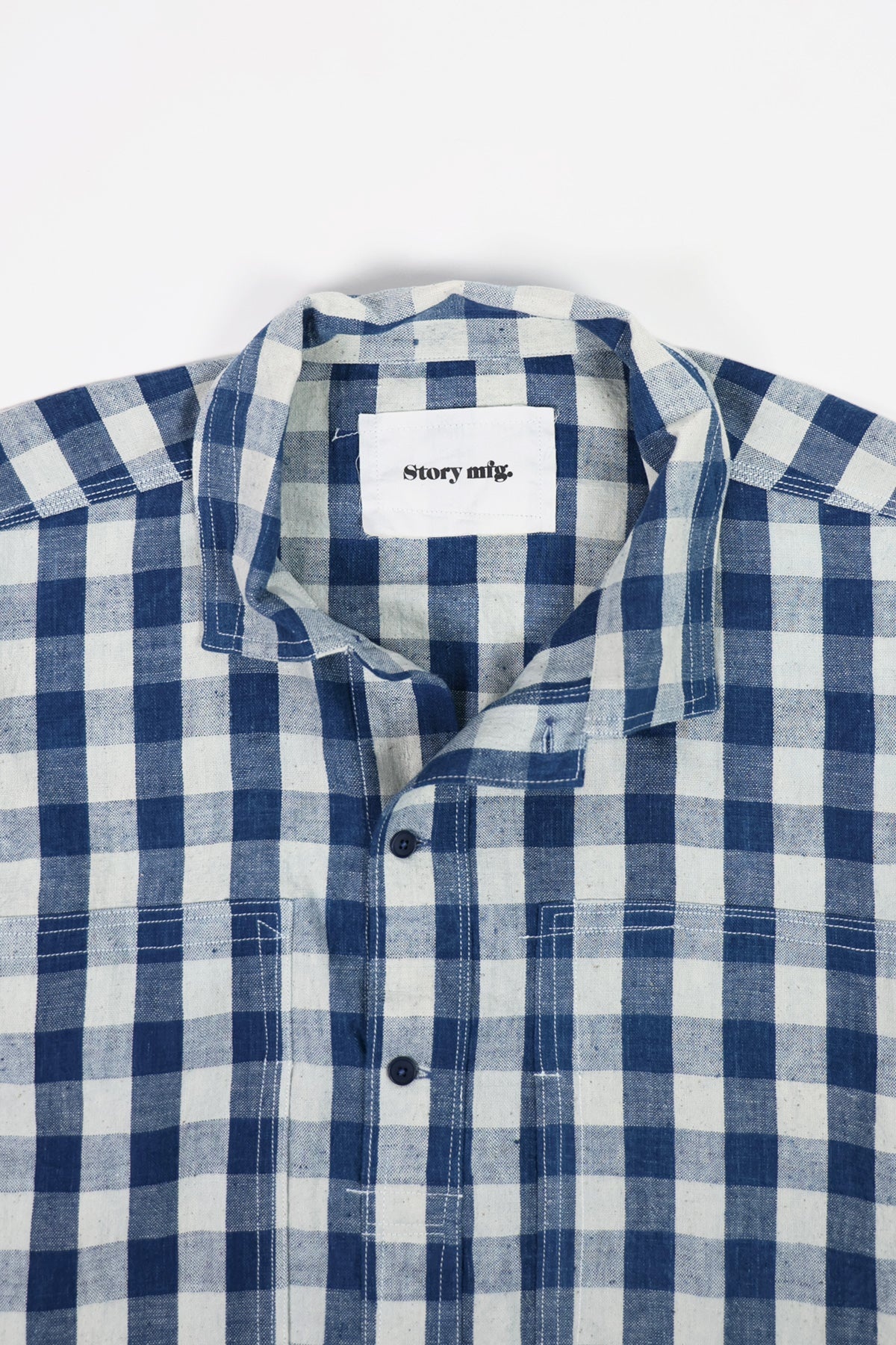 Work Shirt - Indigo Gingham Wonky-Wear - 2