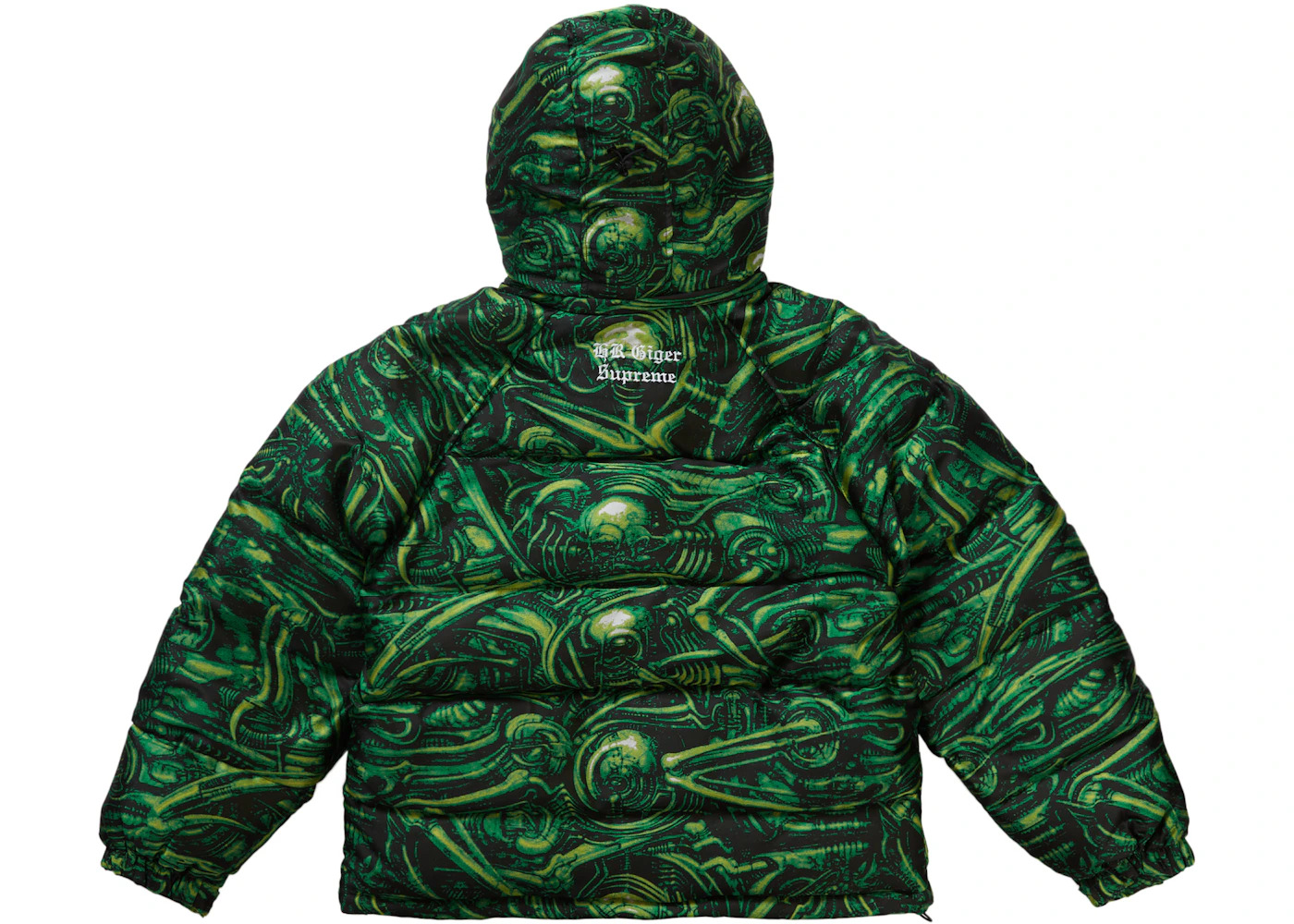 Supreme H.R. Giger Jacquard Down Puffer Jacket Green - 3
