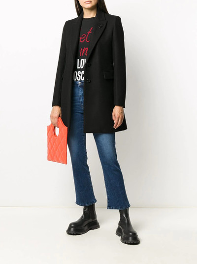 Moschino single-breasted fitted coat outlook