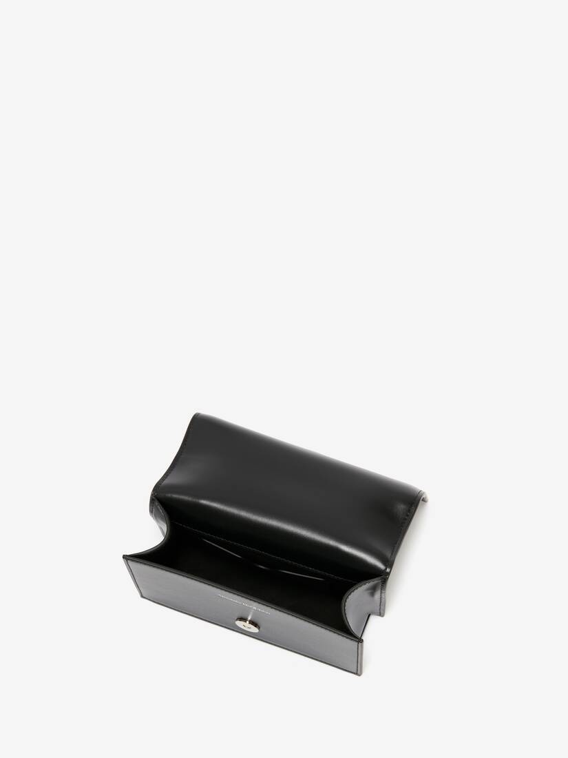 Mini Jewelled Satchel in Black - 4