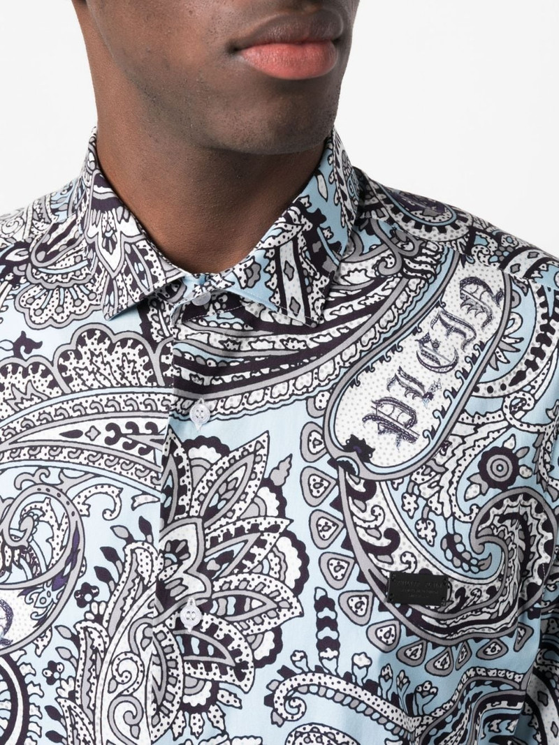 Paisley-print long-sleeved shirt 5