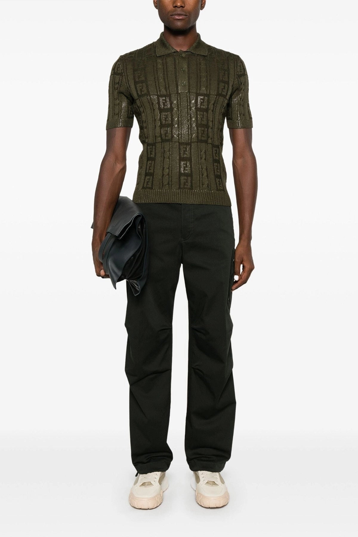 Fendi Men Gabardine Trousers - 2
