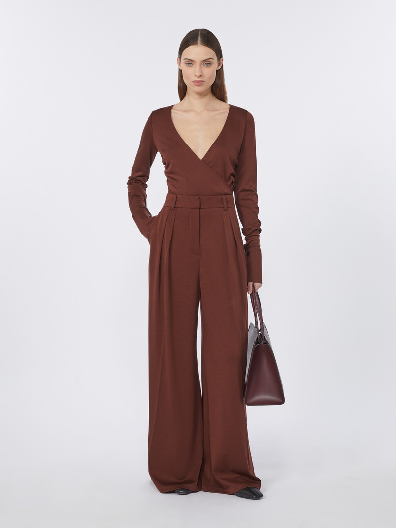 Max Mara NATALE Wool jersey trousers outlook