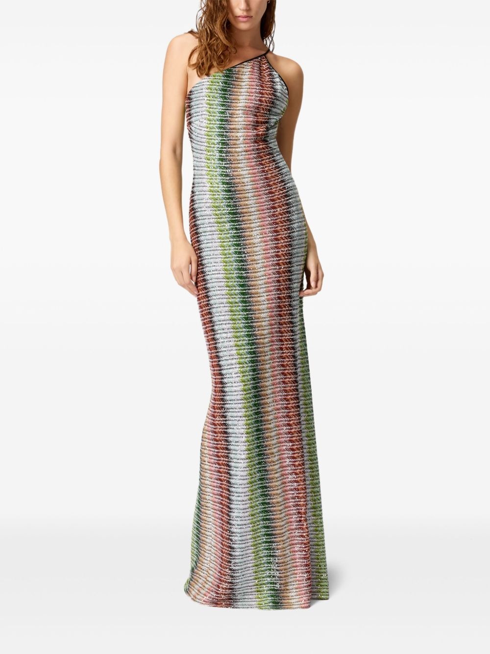 single-shoulder maxi dress - 2