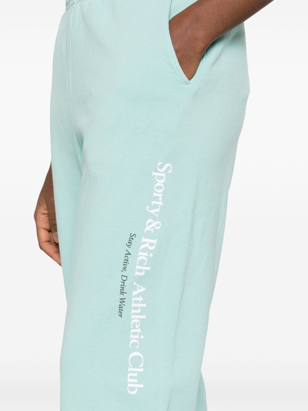 logo-print cotton track pants - 5