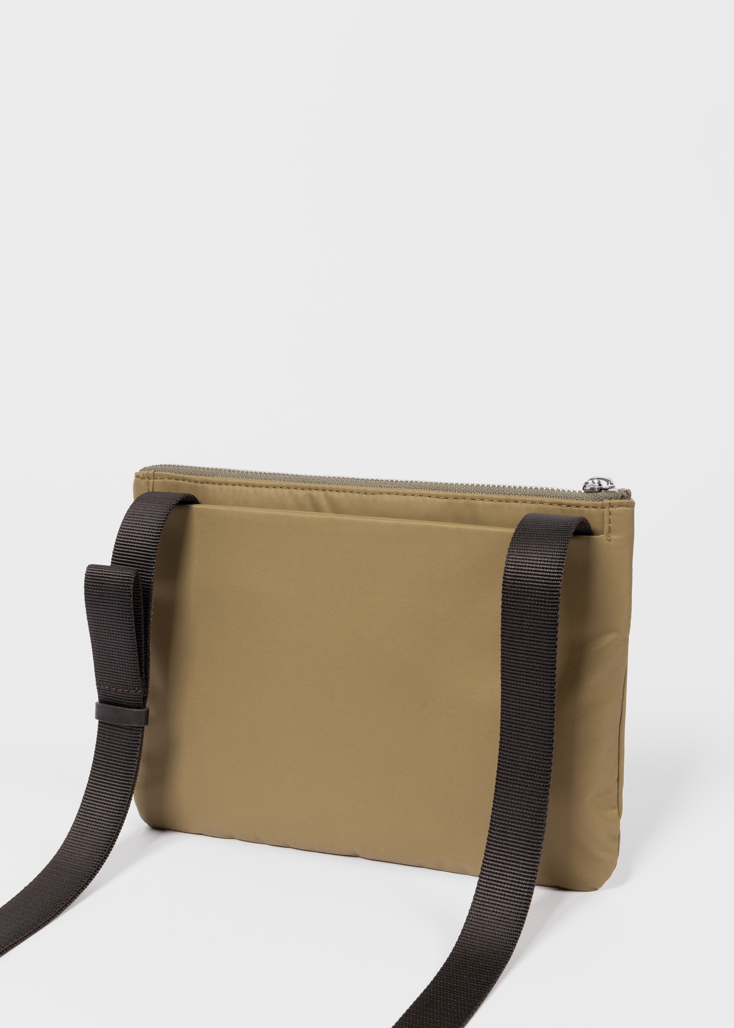 Khaki Nylon Cross-Body Bag - 3