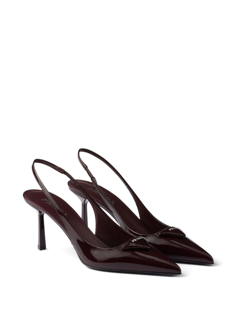 Prada 75mm pointed toe slingback pumps outlook