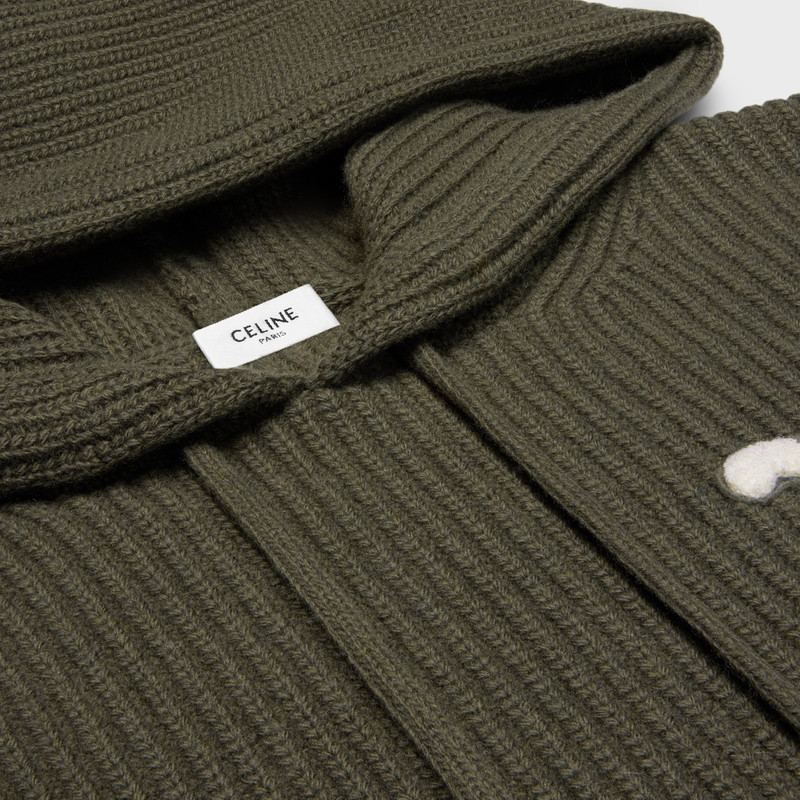 hooded sweater IN RIBBED WOOL 3