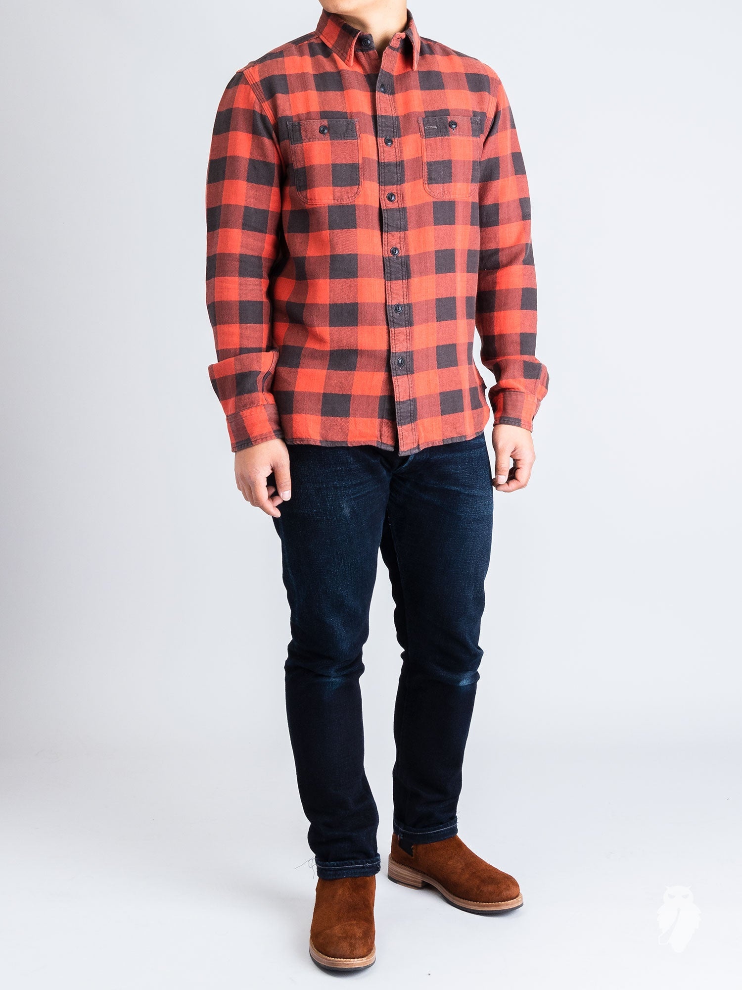 Buffalo Check Work Shirt in Red - 10