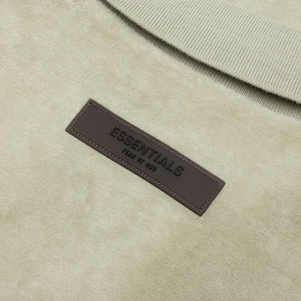 FEAR OF GOD ESSENTIALS WOMEN'S VELOUR SLEEVELESS POLO - SEAFOAM - 4