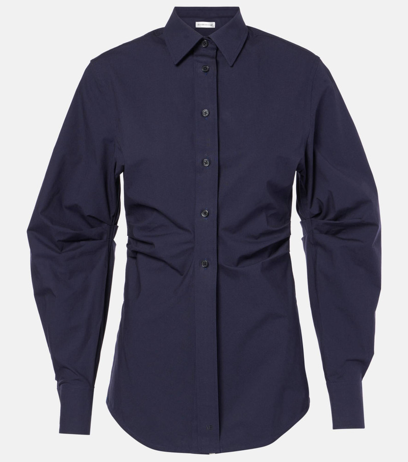 Gathered cotton-blend shirt - 1