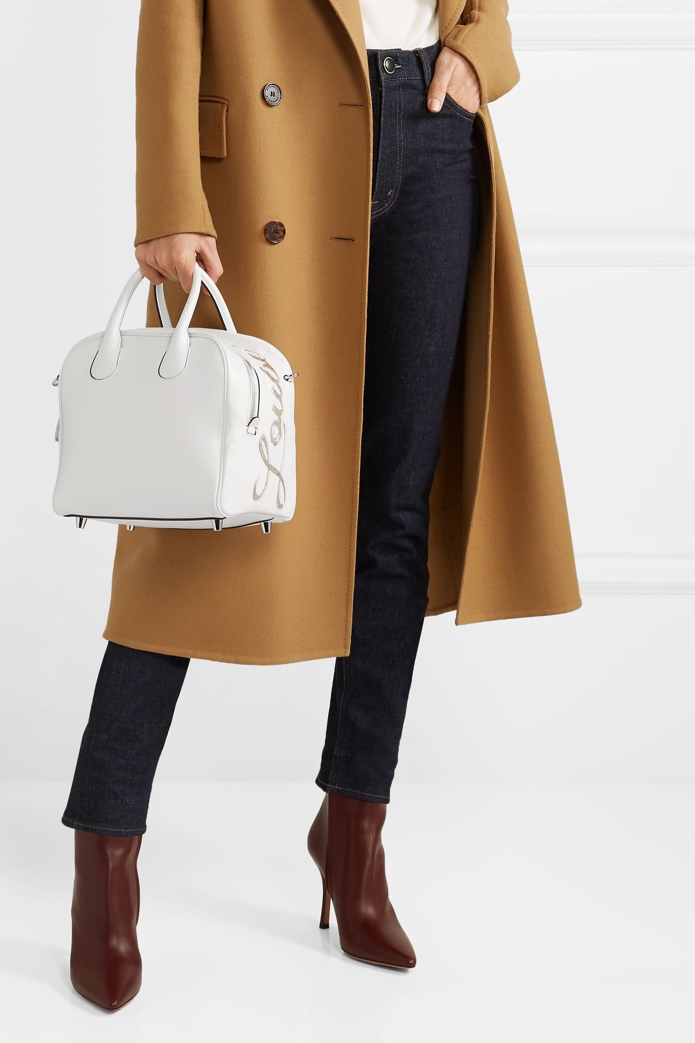 Marie Jane small appliquéd leather tote - 2