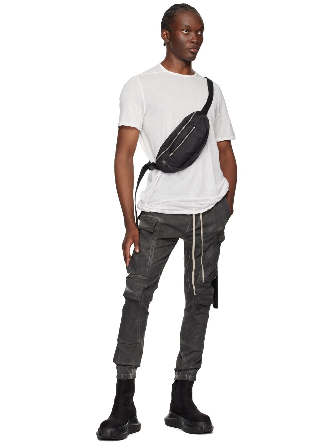 Rick Owens Black Champion Edition Belt Bag | ssense | REVERSIBLE