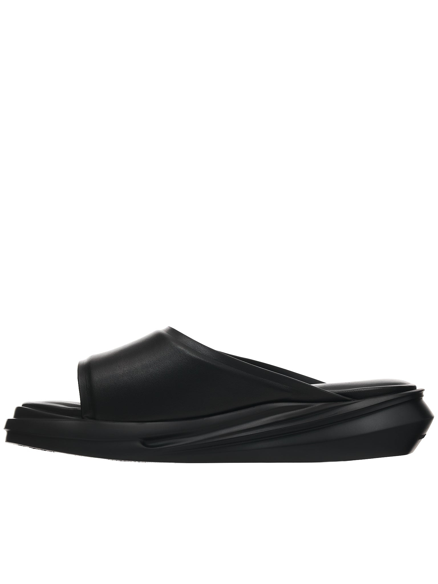 Black Leather Mono-Slide - 2