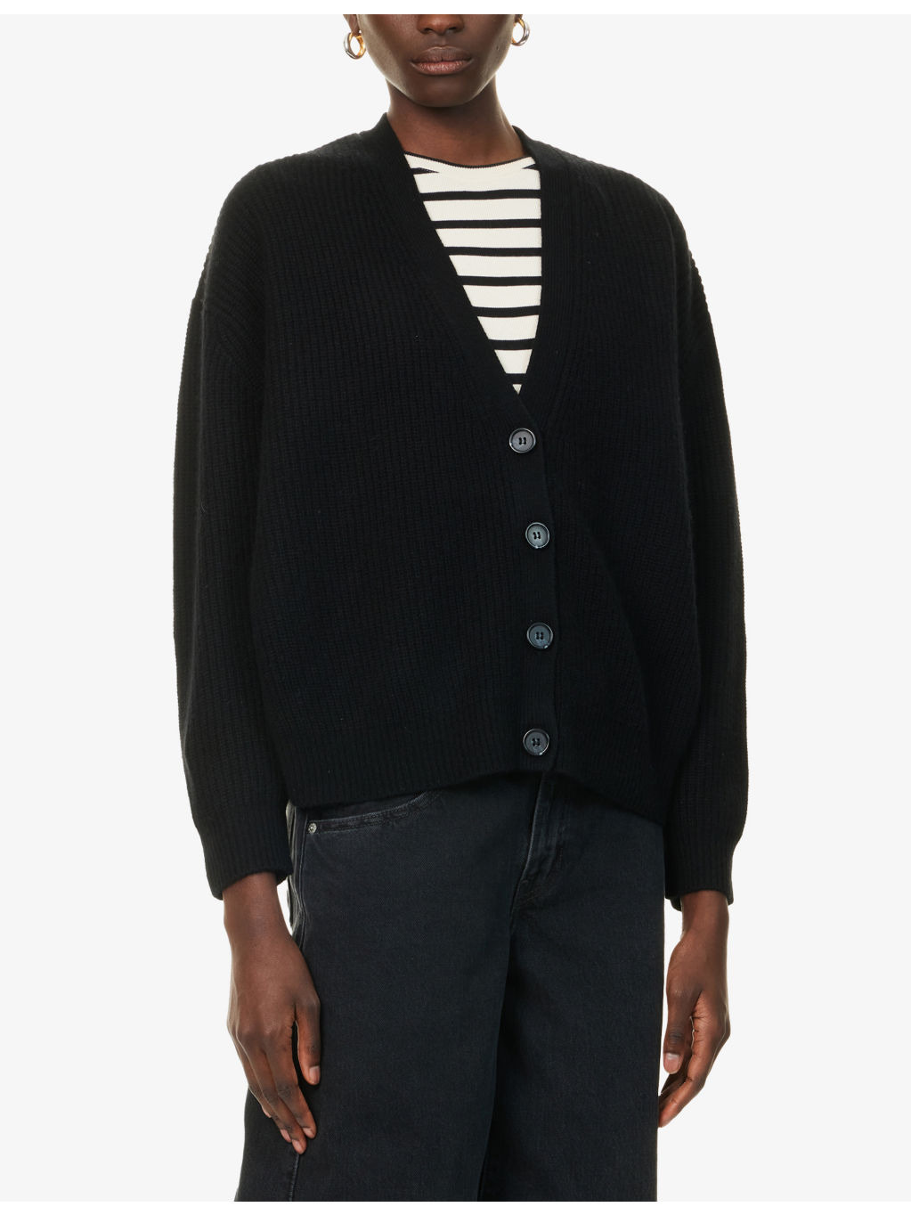 Cocoon V-Neck Cashmere Cardigan - 3