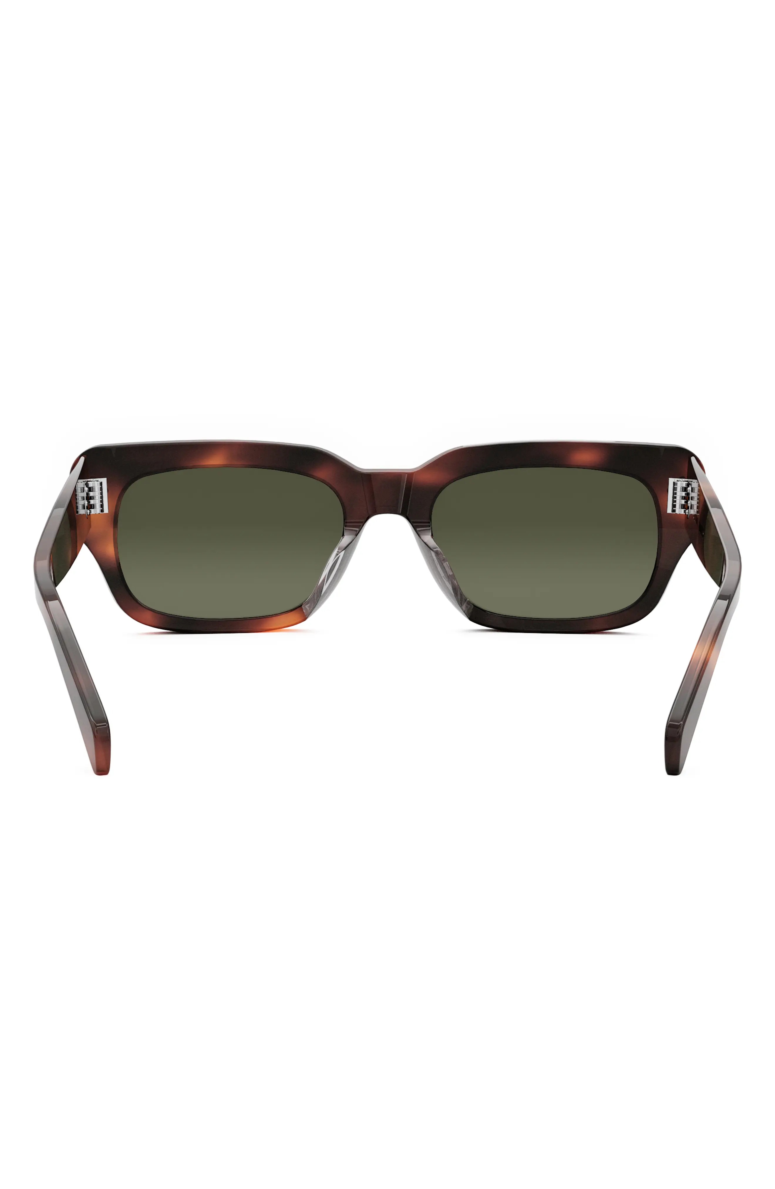 Bold 3 Dots 54mm Rectangular Sunglasses in Havana /Green - 4