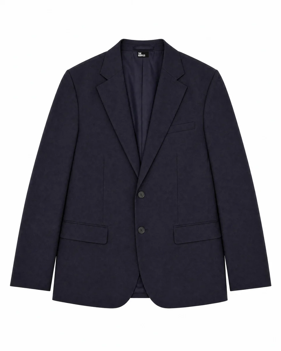 NAVY WOOL SUIT JACKET - 1