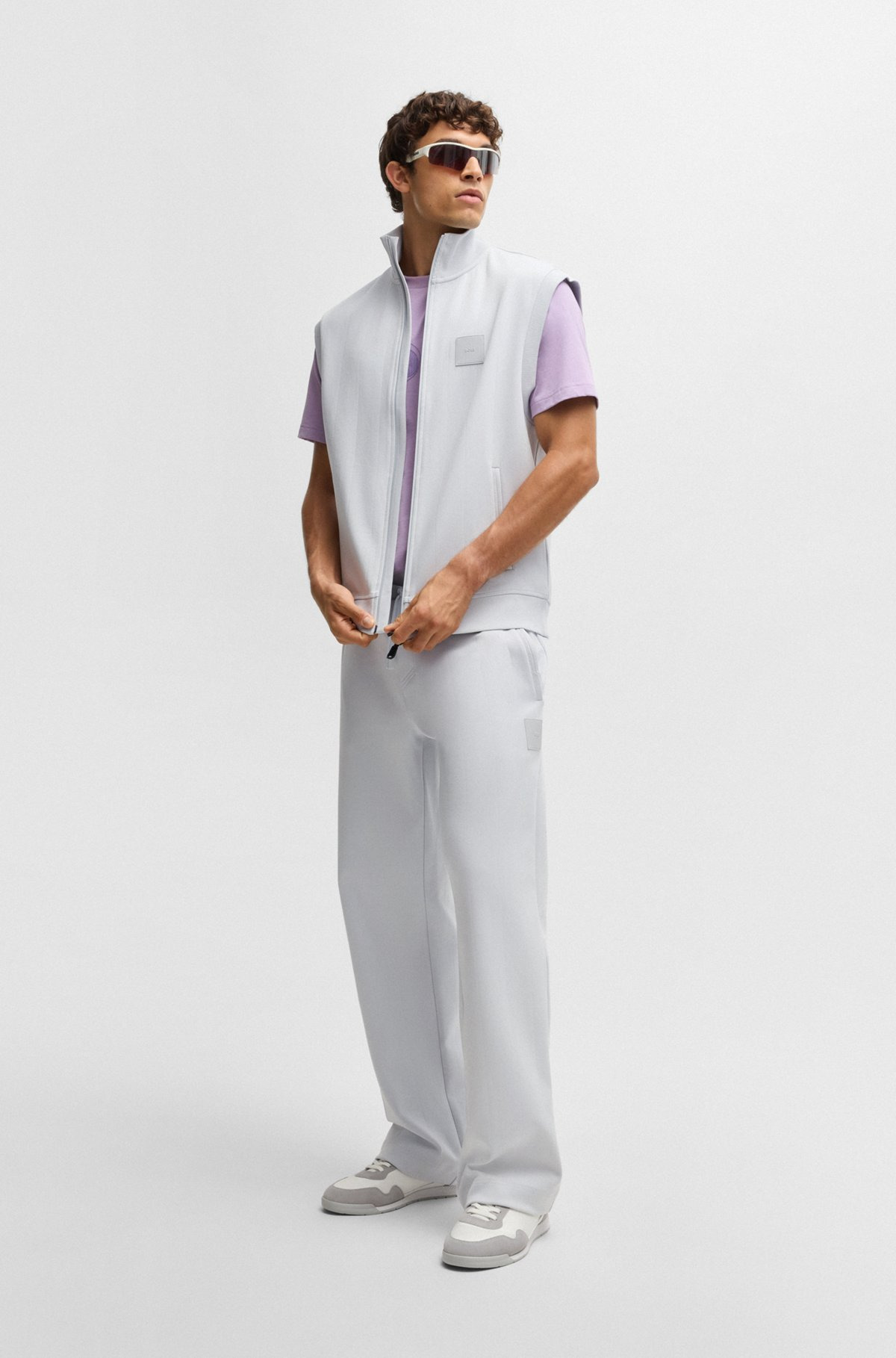 TRACKSUIT BOTTOMS IN A DROP-NEEDLE COTTON - 4