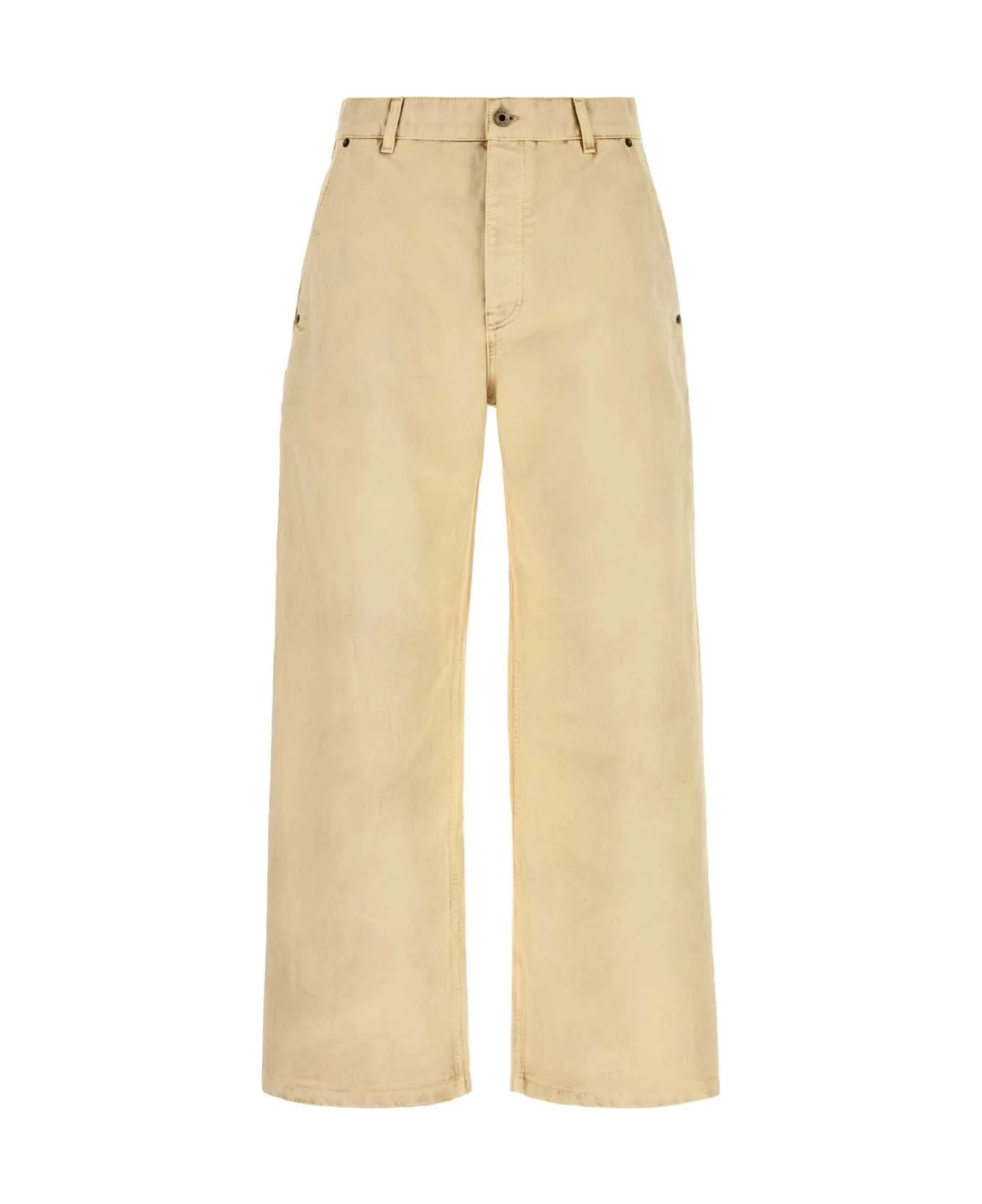 Beige Cotton Pant - 1