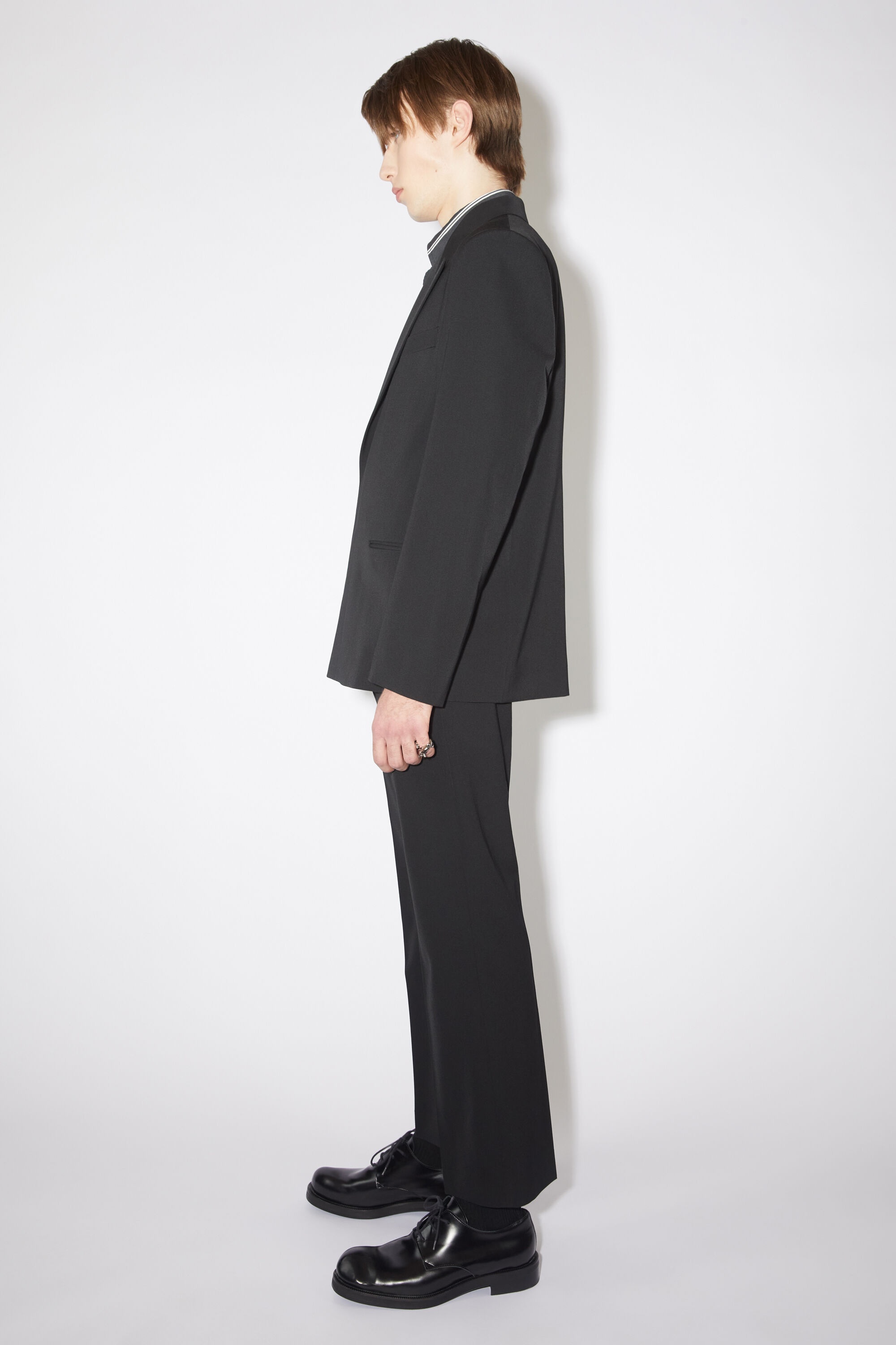 Regular fit suit jacket - Black - 4