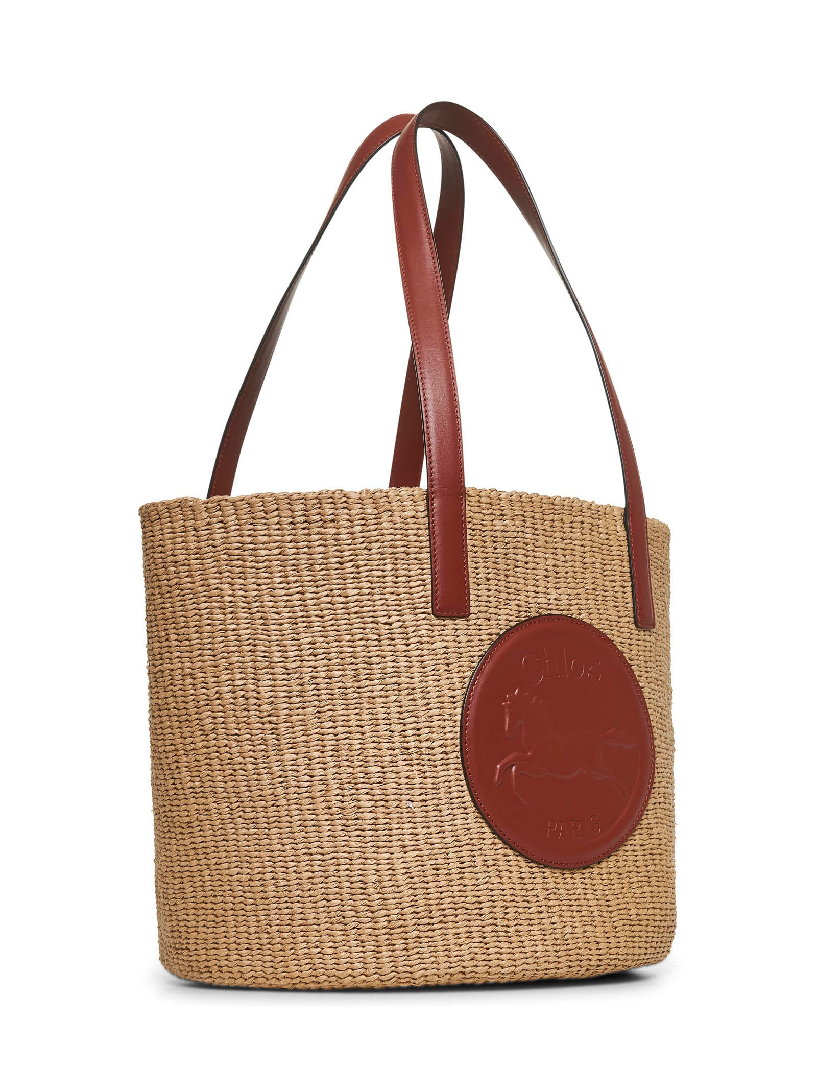 Beige Horse Medal large basket bag - 2