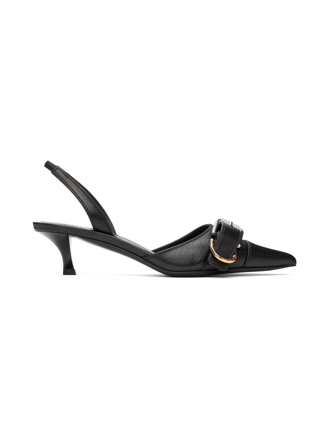 Black Voyou Slingback Heels - 1