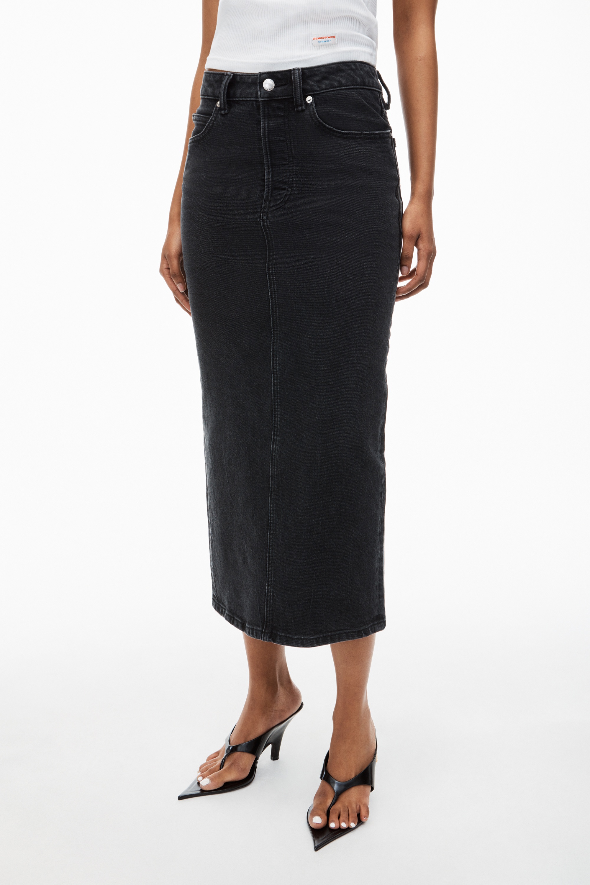 Pencil Skirt in Comfort Stretch Denim - 3